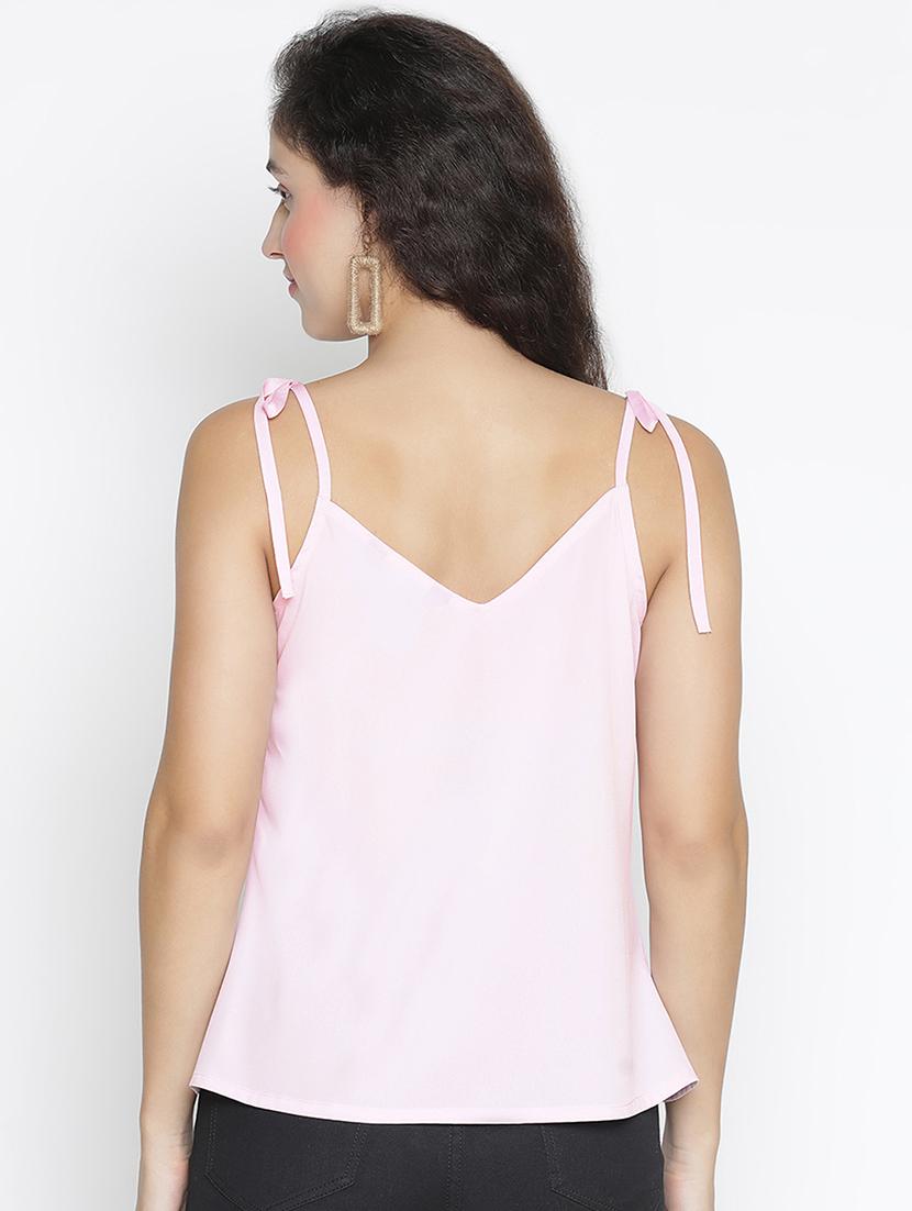 pink solid regular top - 21399511 - Standard Image - 3