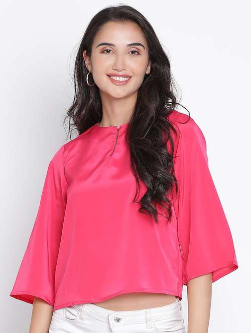 pink solid regular top - 21399519 -  Standard Image - 0