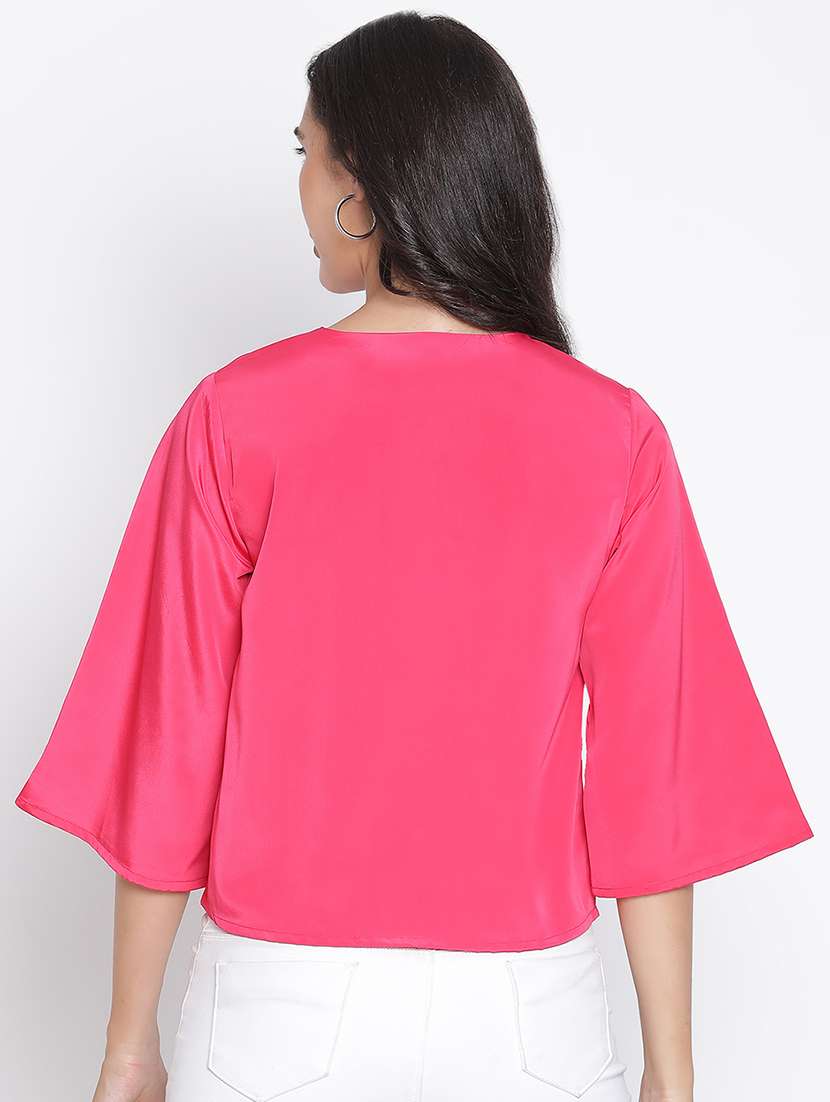 pink solid regular top - 21399519 -  Standard Image - 3