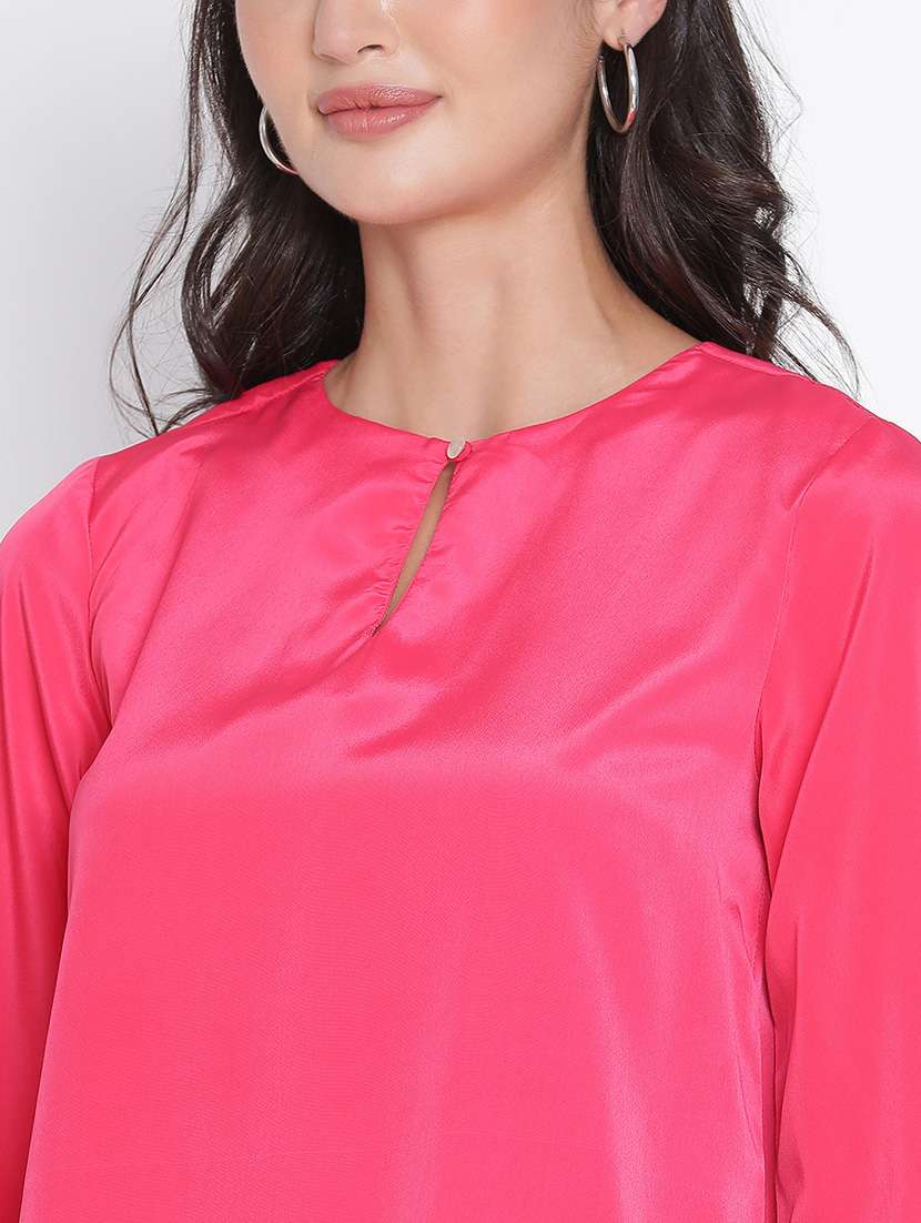 pink solid regular top - 21399519 -  Standard Image - 5