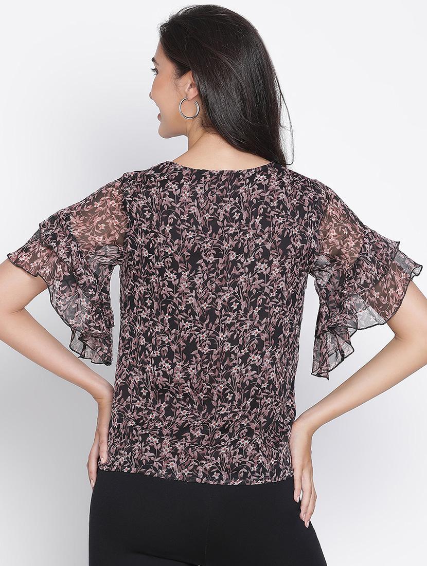 women black polyester regular top - 21399527 - Standard Image - 3