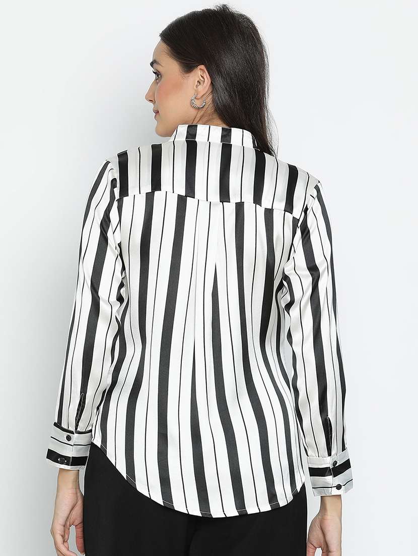 white stripes shirt top - 21399538 - Standard Image - 3