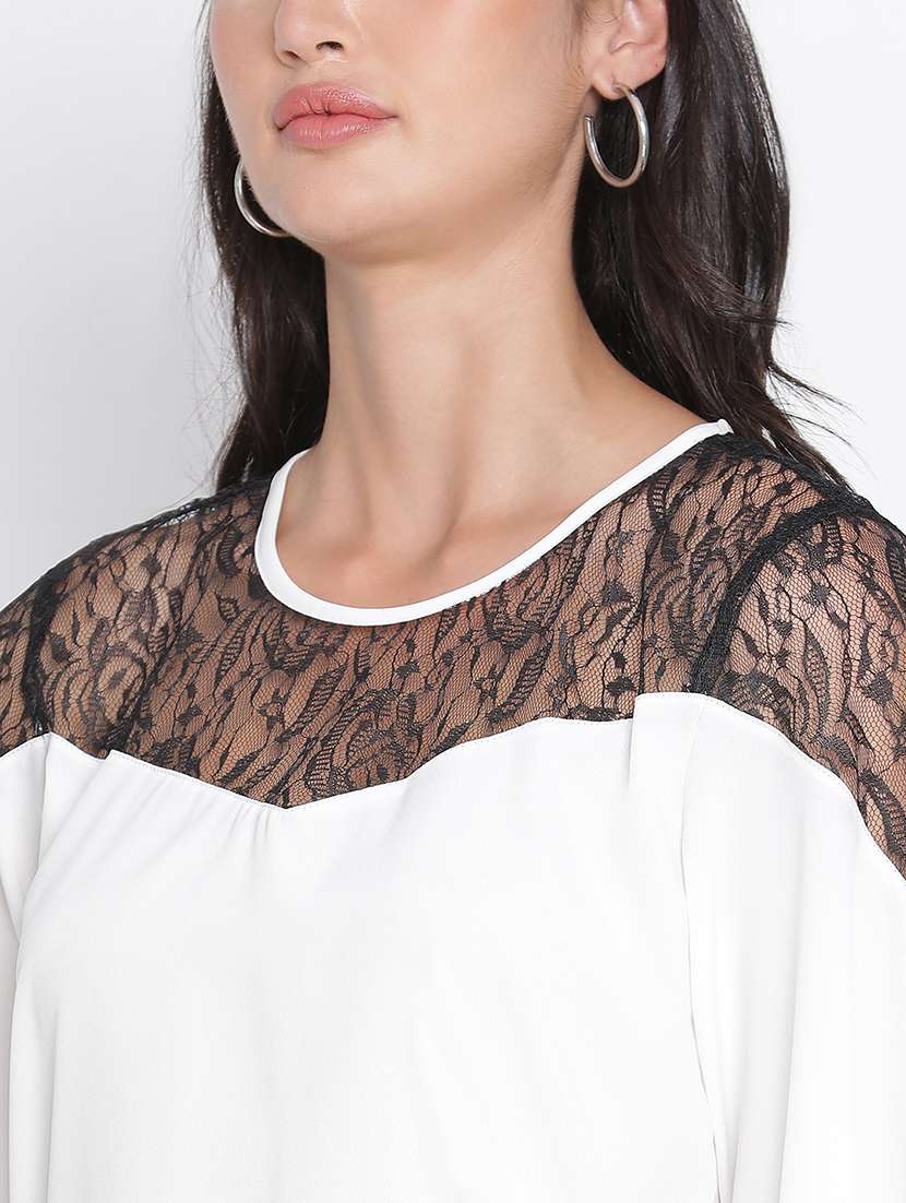 women white polyester regular top - 21399545 -  Standard Image - 5