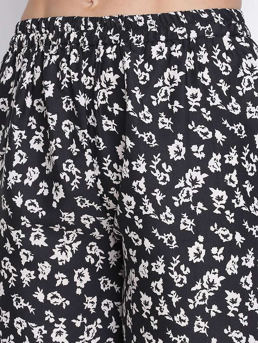 women black polyester wide leg trouser - 21399556 -  Standard Image - 5