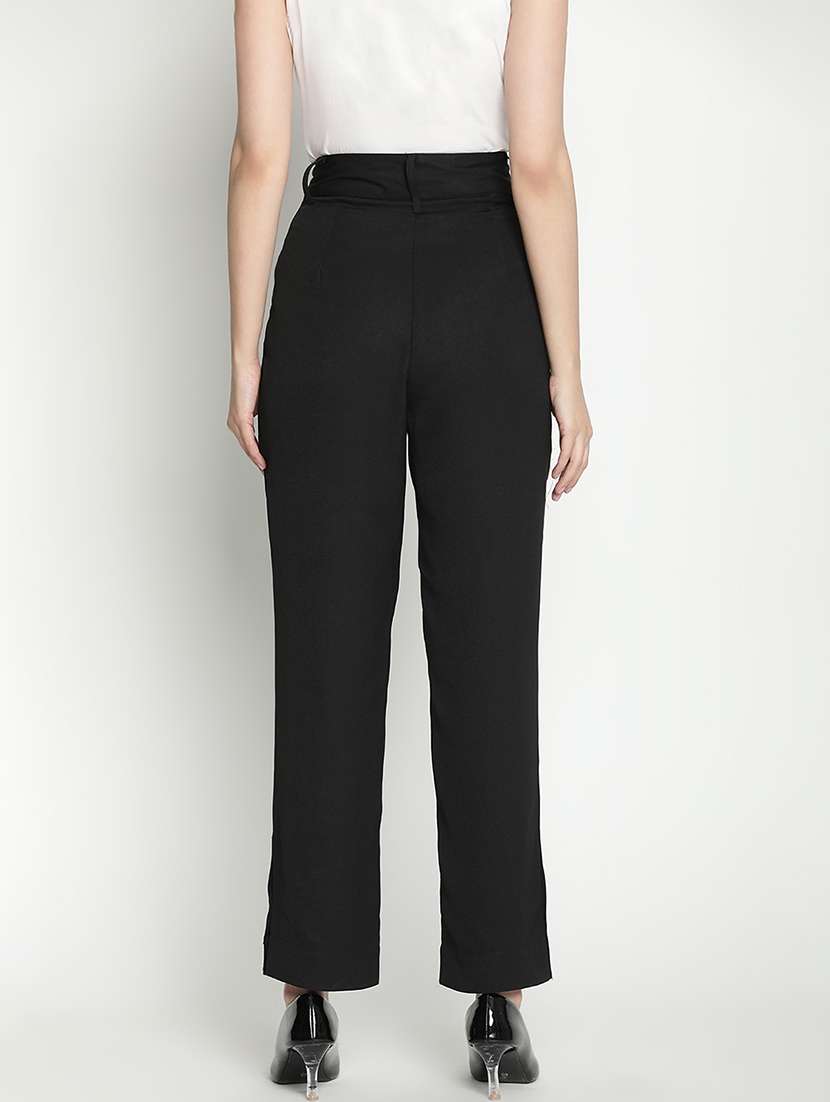 women mid-rise solid tailored pants - 21399562 - Standard Image - 3