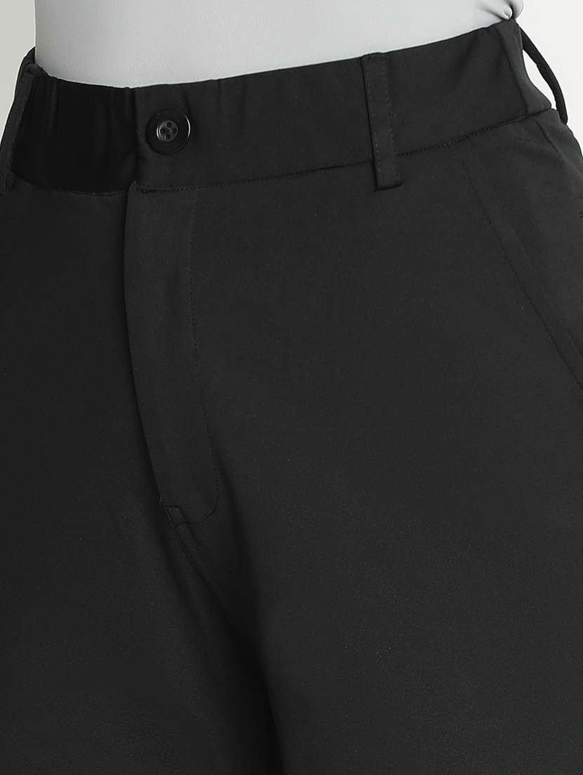 women black polyester bootcut trouser - 21399563 - Standard Image - 5