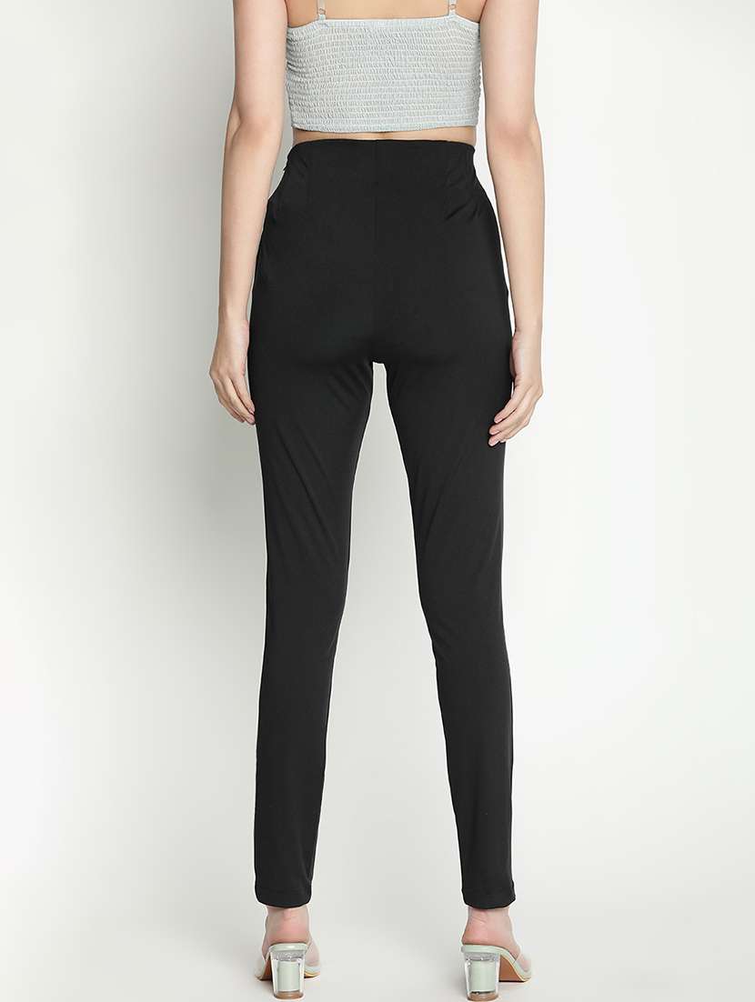 women mid-rise solid tailored pants - 21399565 - Standard Image - 3