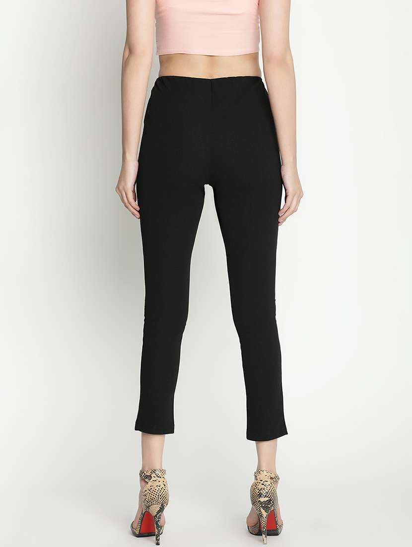 women mid-rise solid tailored pants - 21399568 -  Standard Image - 3