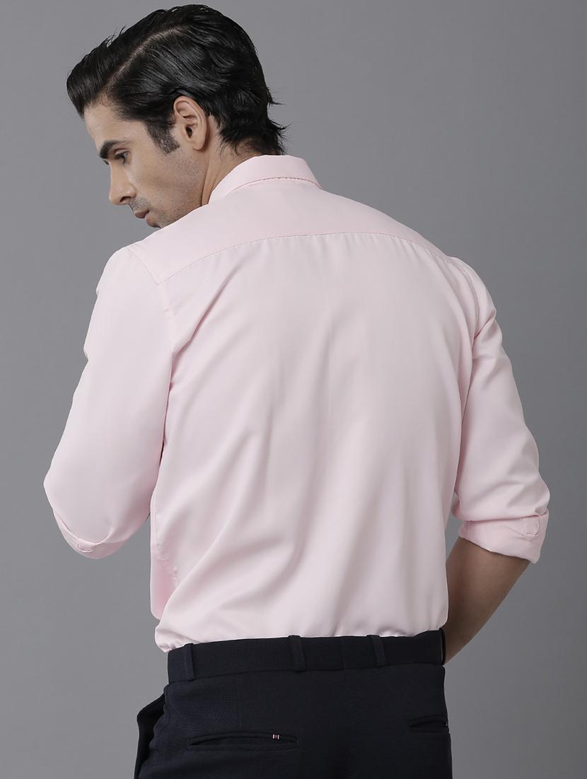 men pink polyester regular shirt - 21399577 - Standard Image - 3