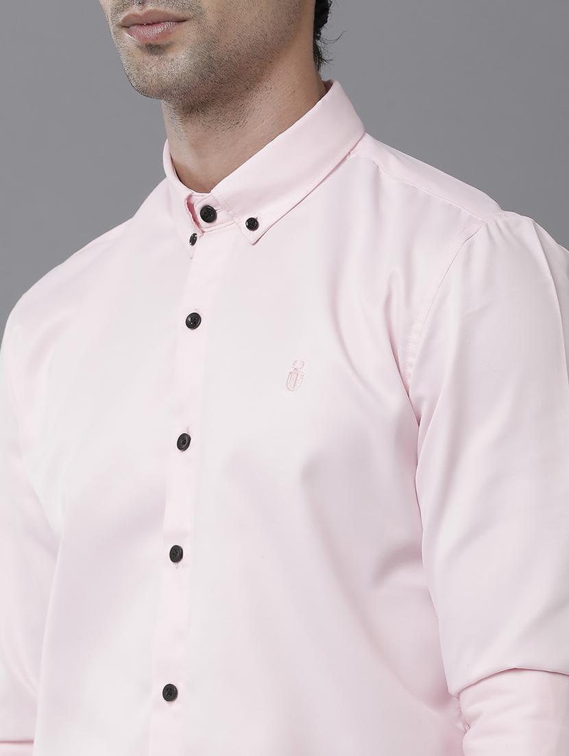 men pink polyester regular shirt - 21399577 - Standard Image - 5