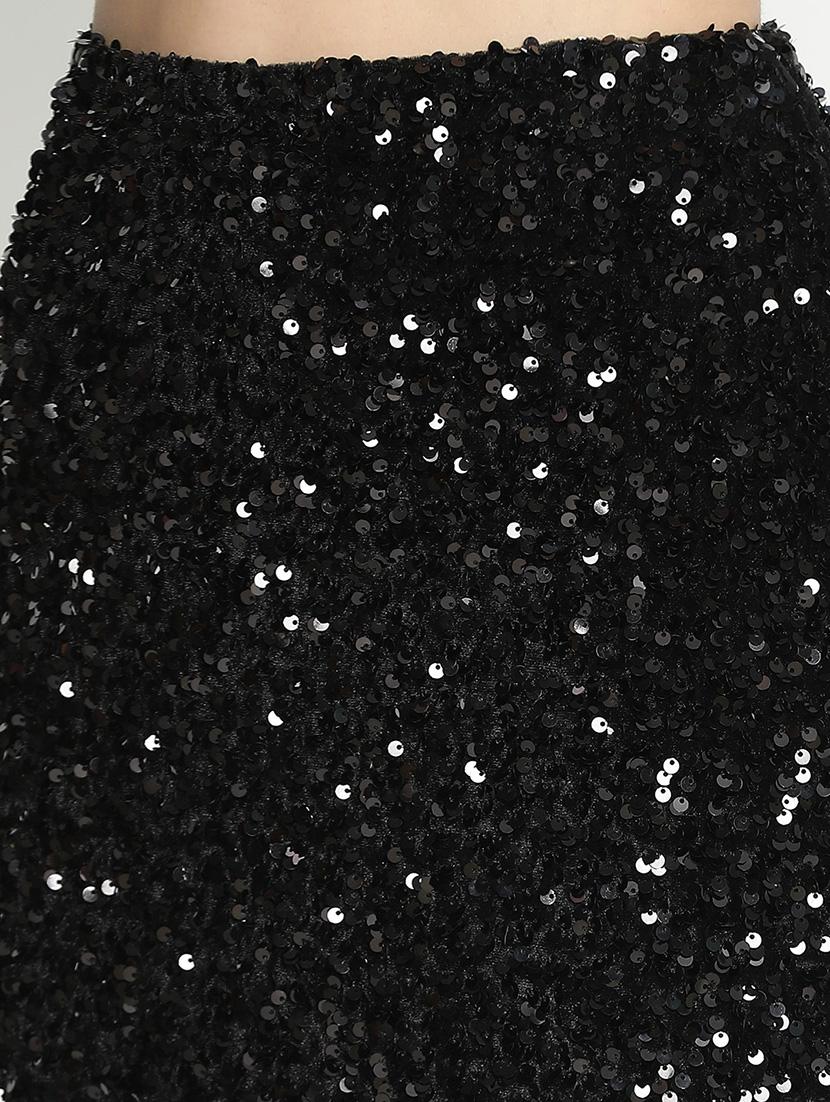 women black polyester bodycon skirt - 21399589 - Standard Image - 5