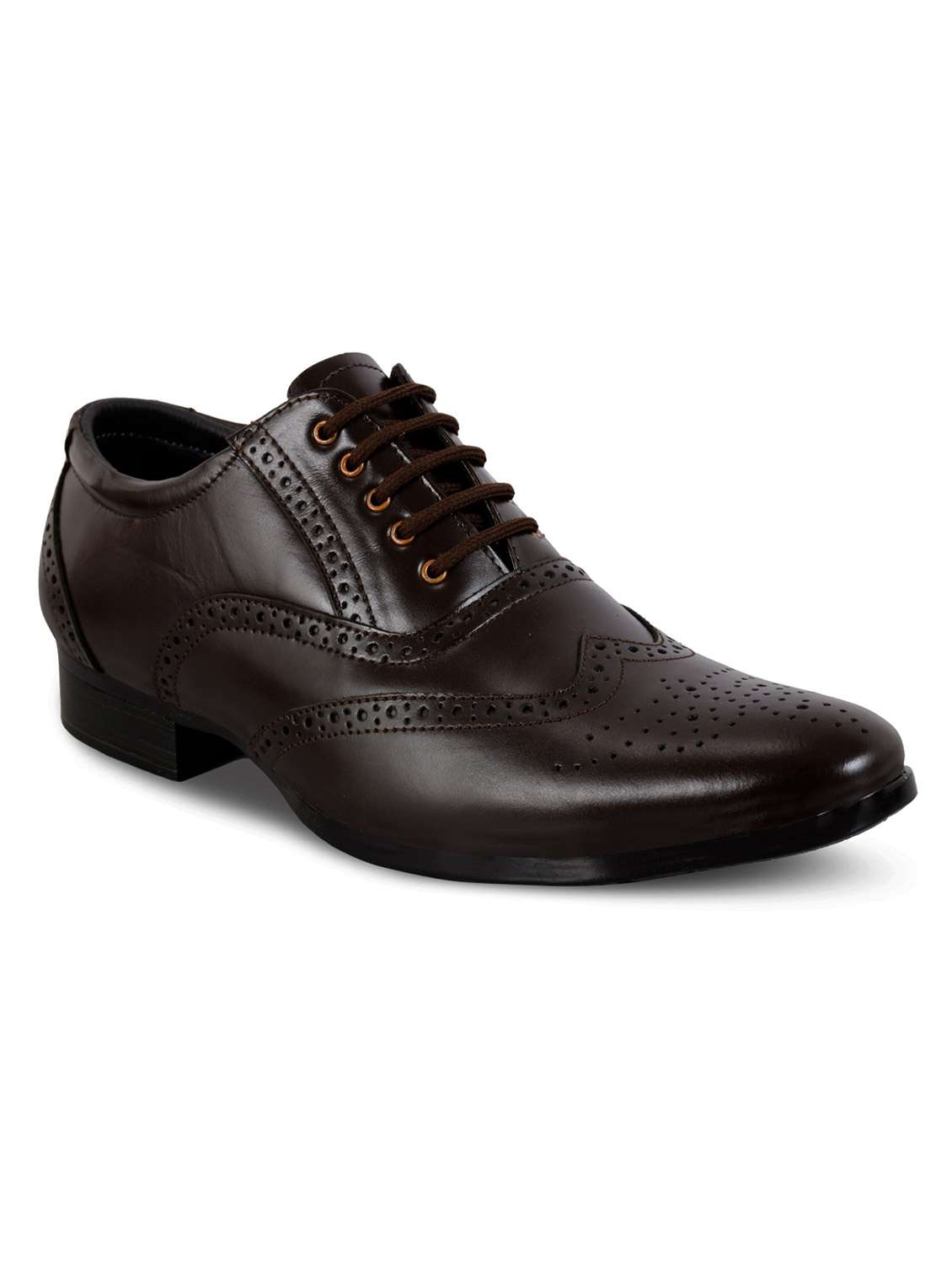men brown lace-up derby brouges shoes