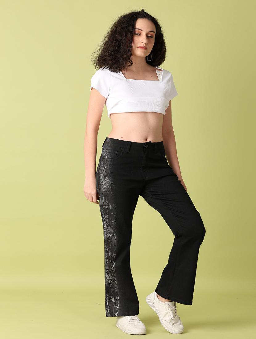 women black denim boot cut jean - 21399804 - Standard Image - 3