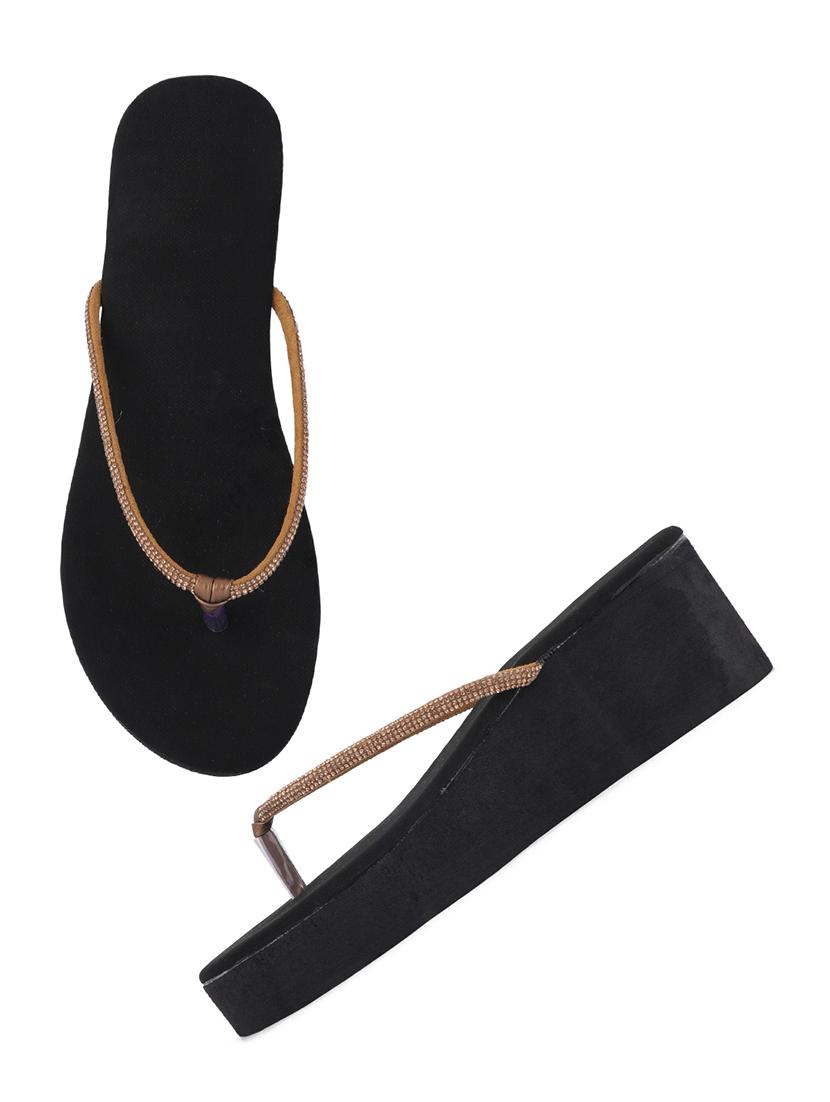 copper sequined platforms wedge - 21399836 - Standard Image - 3
