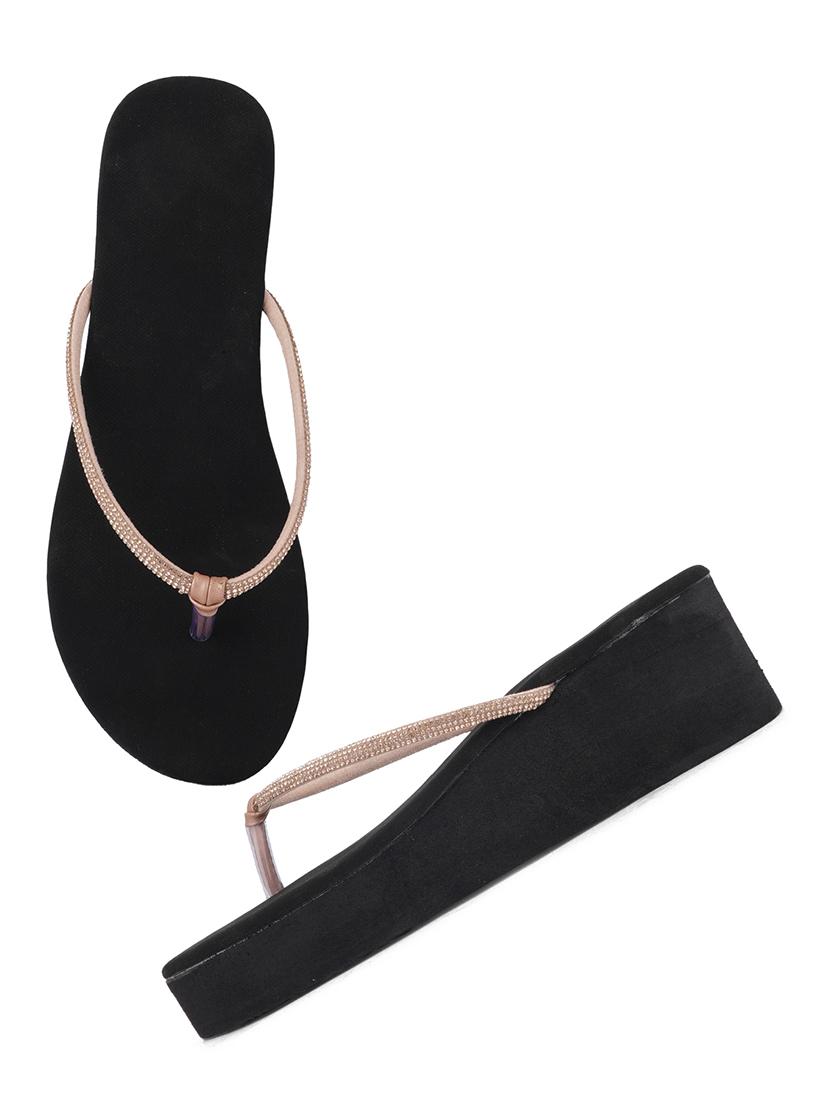 gold sequined platforms wedge - 21399837 - Standard Image - 3