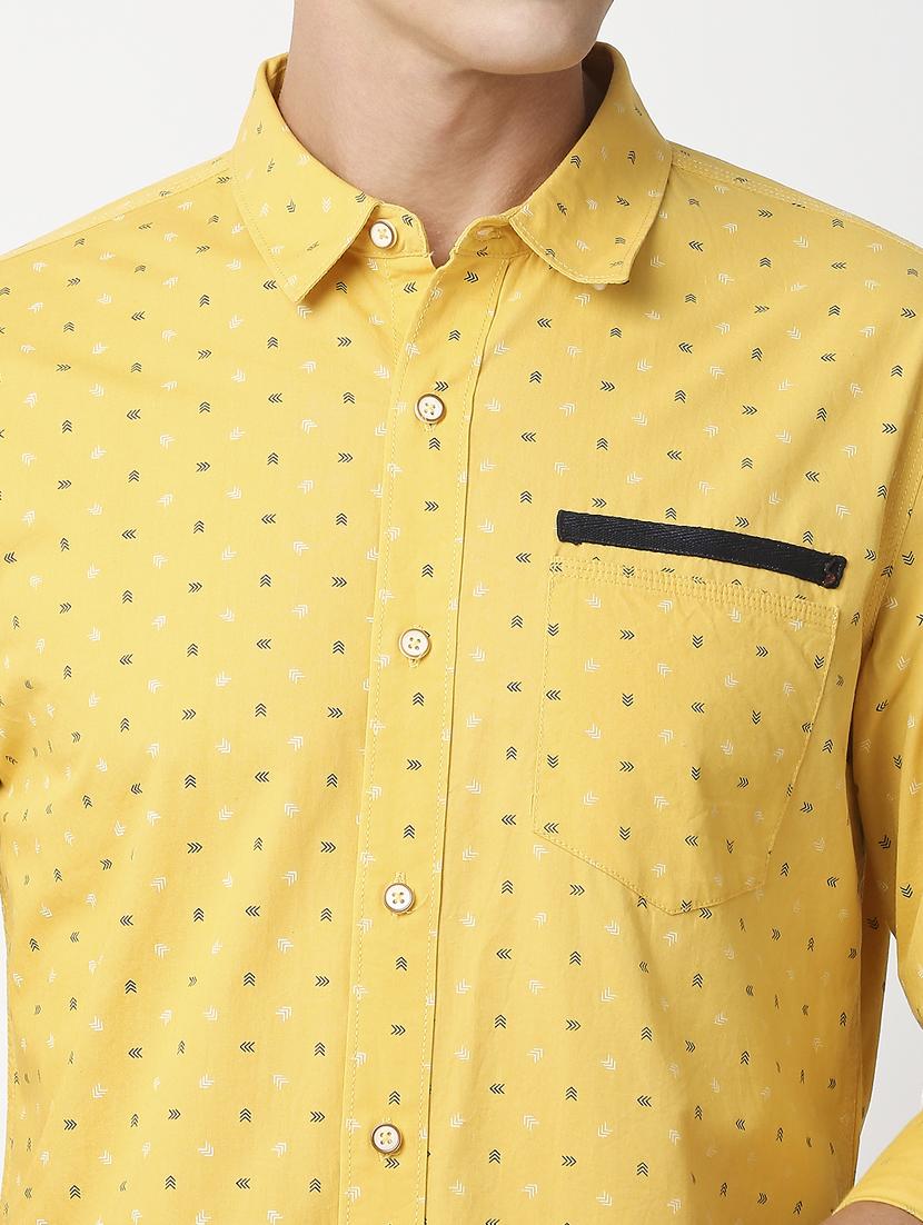 men printed long sleeved casual shirt - 21399979 - Standard Image - 5