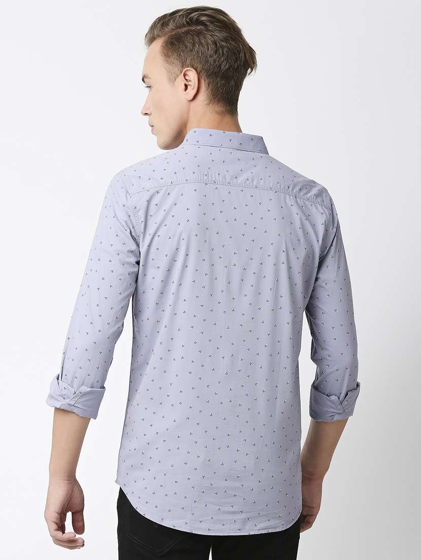 men printed long sleeved casual shirt - 21399981 - Standard Image - 3