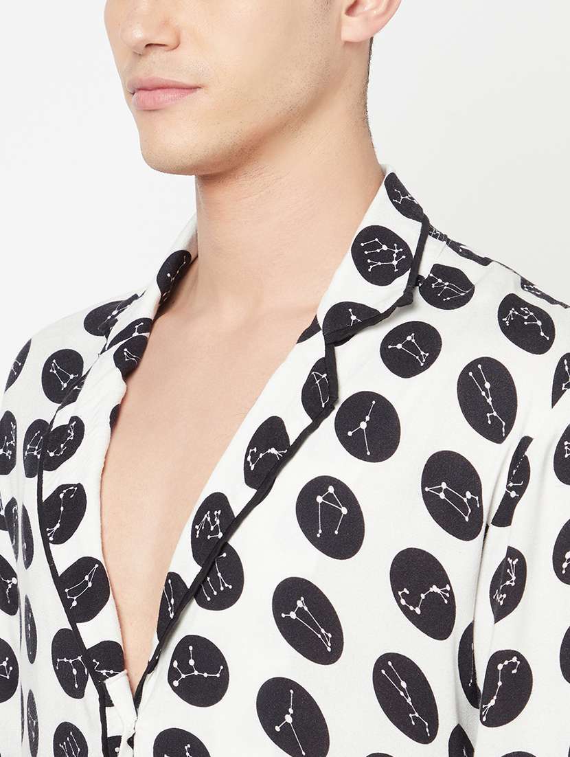 men white indo western printed blazer - 21400026 - Standard Image - 5