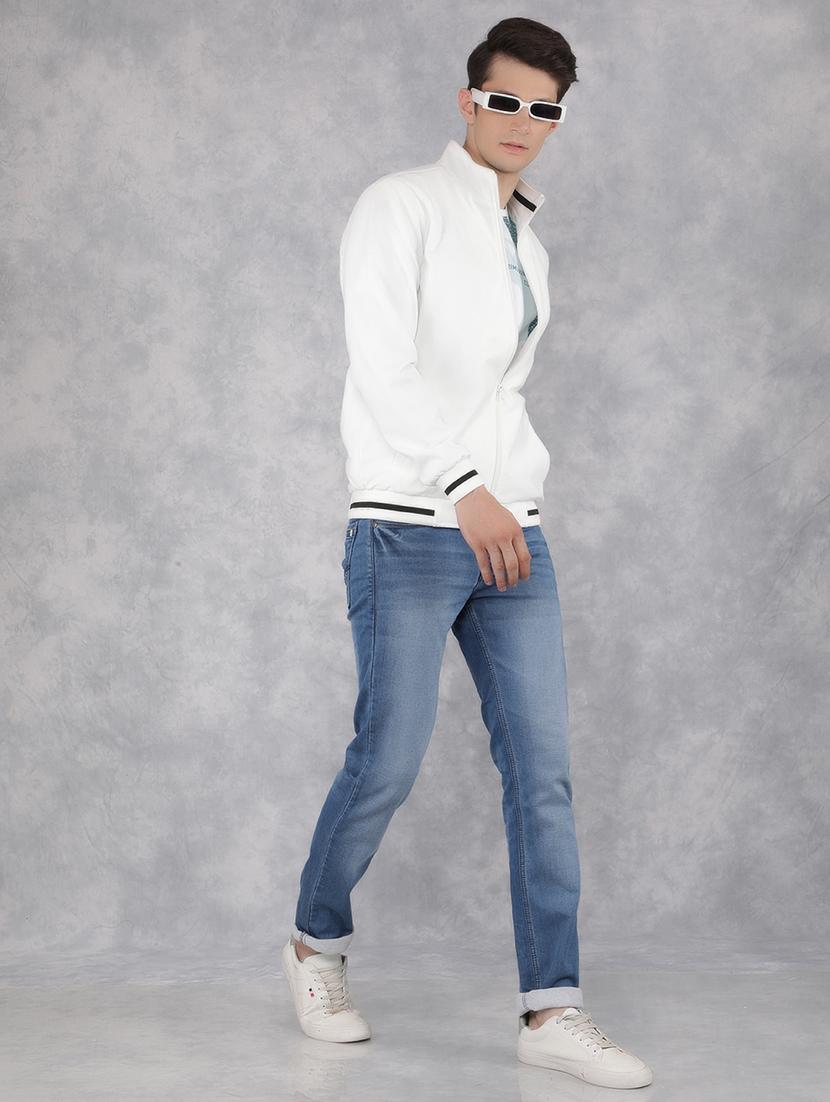 white solid casual jacket - 21400035 - Standard Image - 5