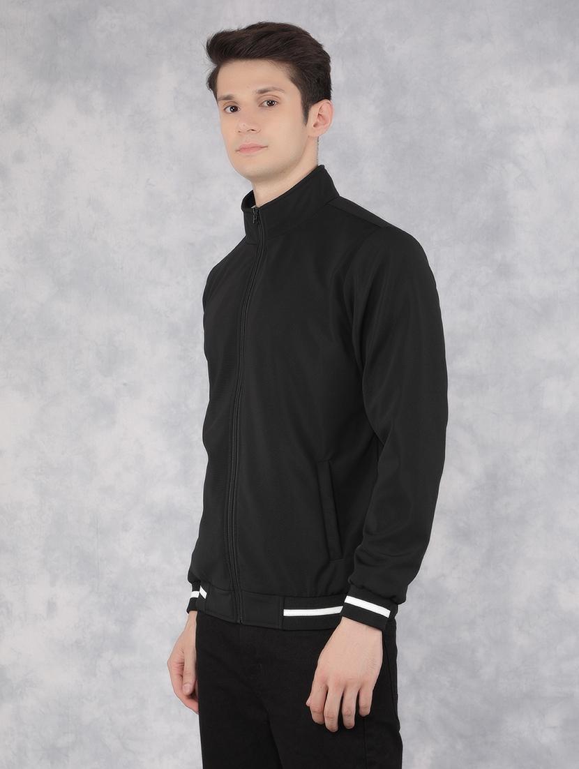 black solid casual jacket - 21400036 - Zoom Image - 0