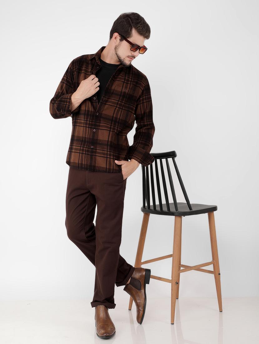 men checkered cotton casual shirt - 21400053 - Standard Image - 5
