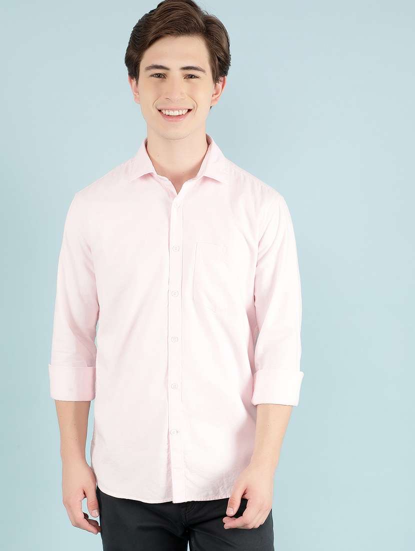 men solid cotton casual shirt