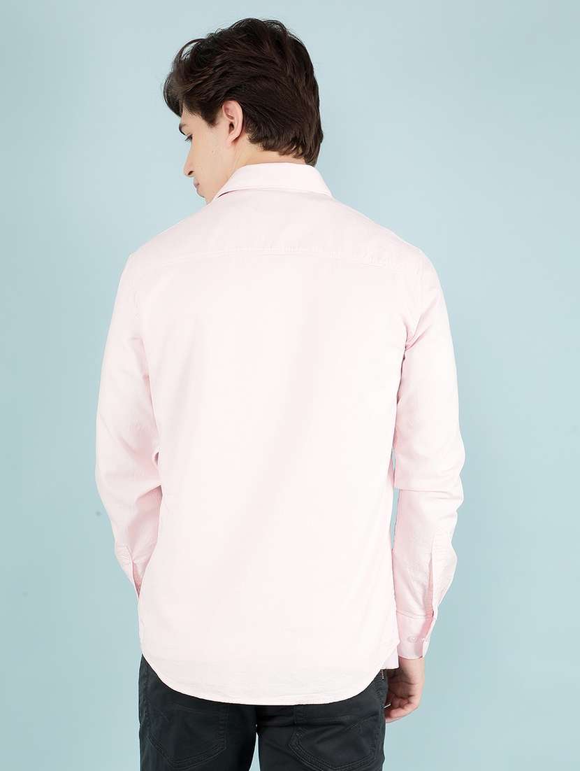 men solid cotton casual shirt - 21400058 -  Standard Image - 3