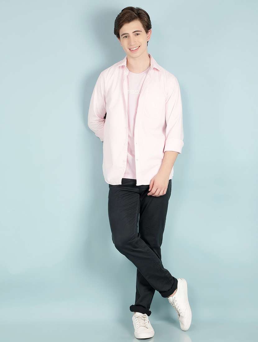 men solid cotton casual shirt - 21400058 -  Standard Image - 5