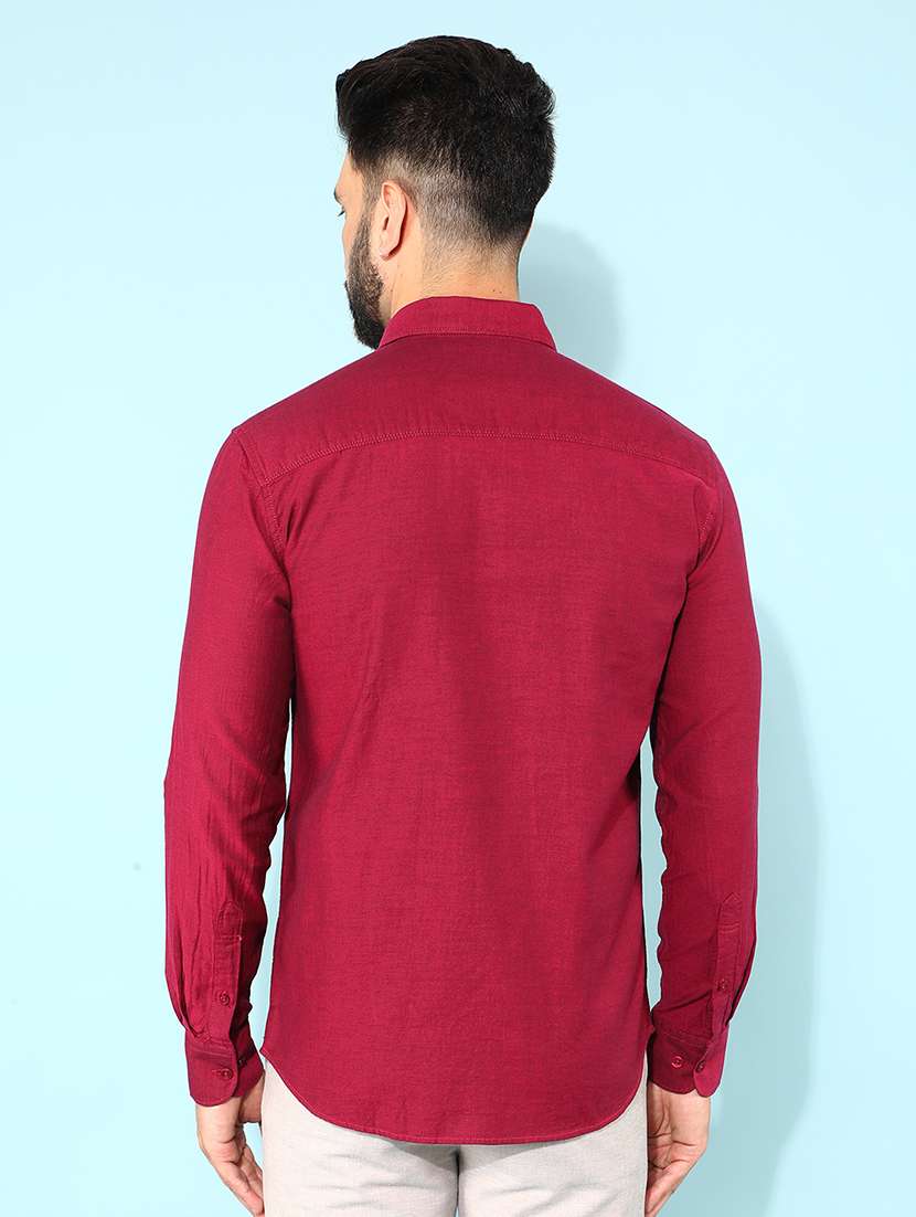 men solid long sleeve casual shirt - 21400073 -  Standard Image - 3