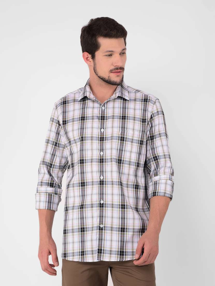men checkered casual shirt