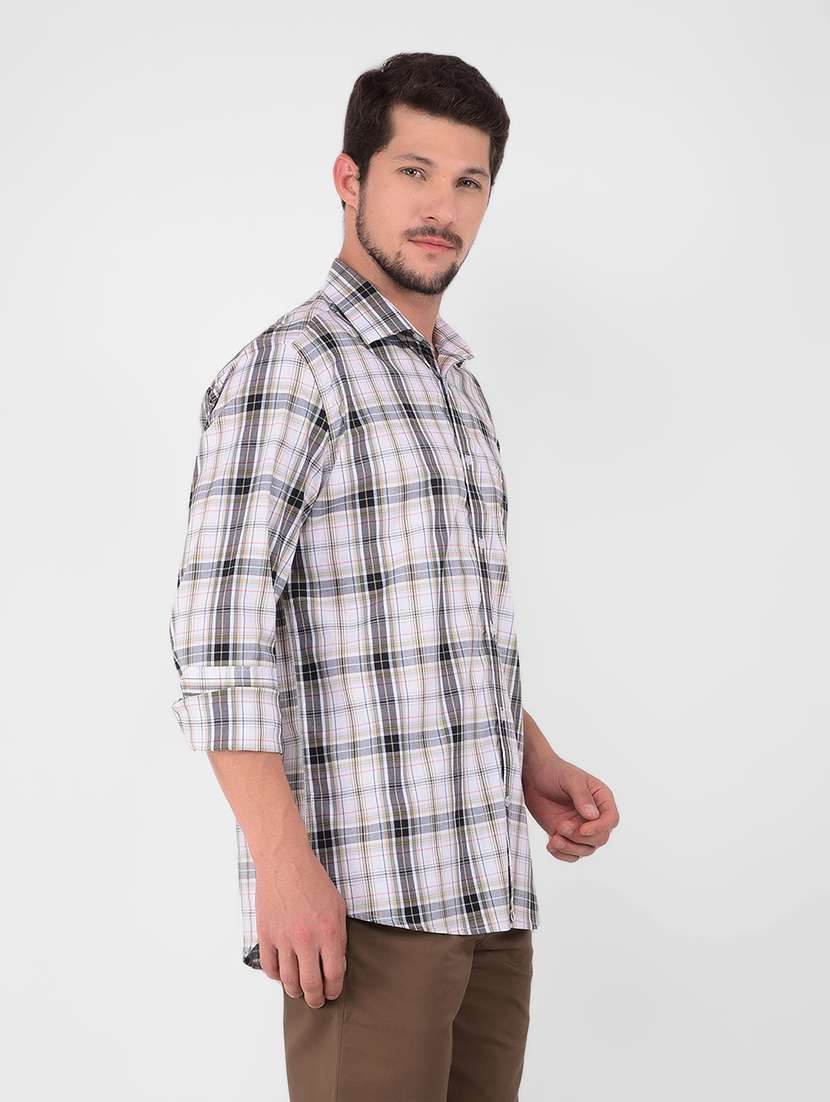 men checkered casual shirt - 21400111 -  Standard Image - 3