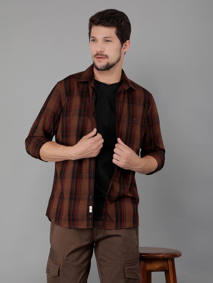 men checkered casual shirt - 21400112 - Zoom Image - 0