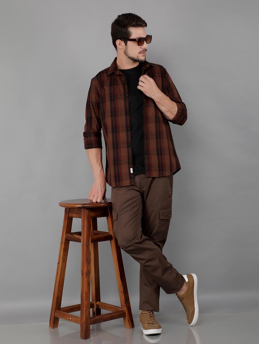 men checkered casual shirt - 21400112 - Standard Image - 5