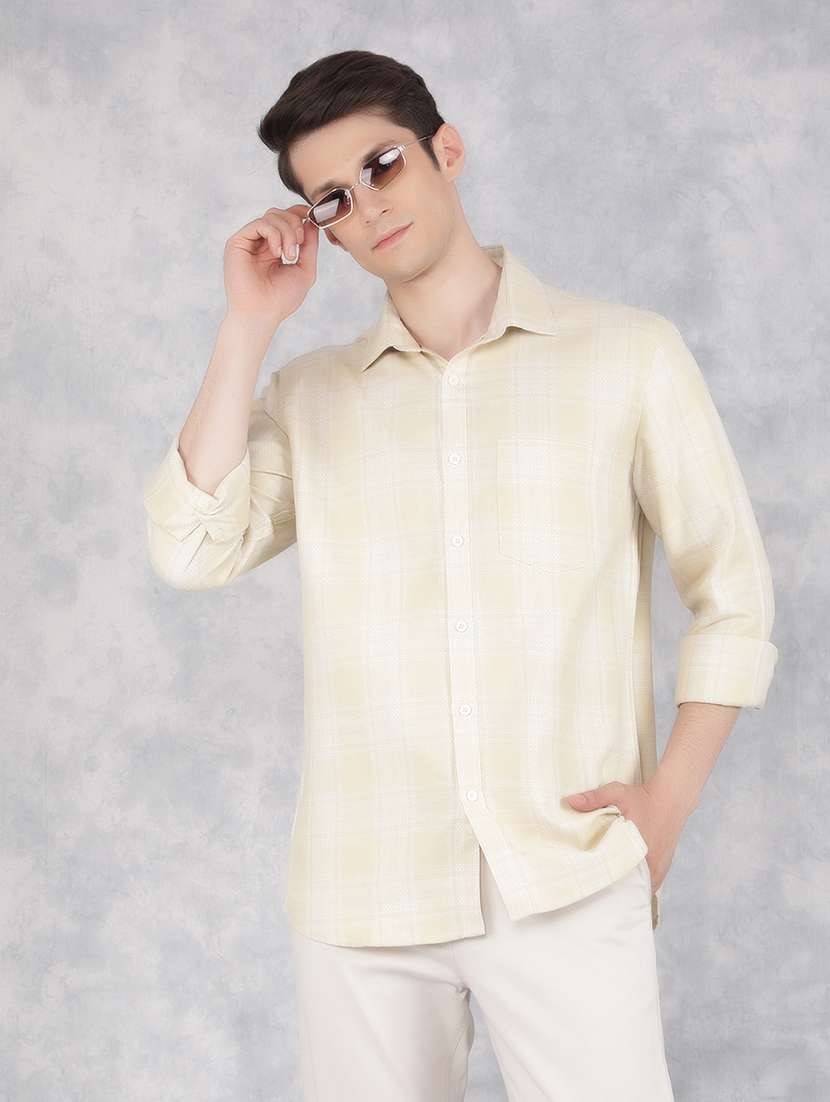 men checkered casual shirt