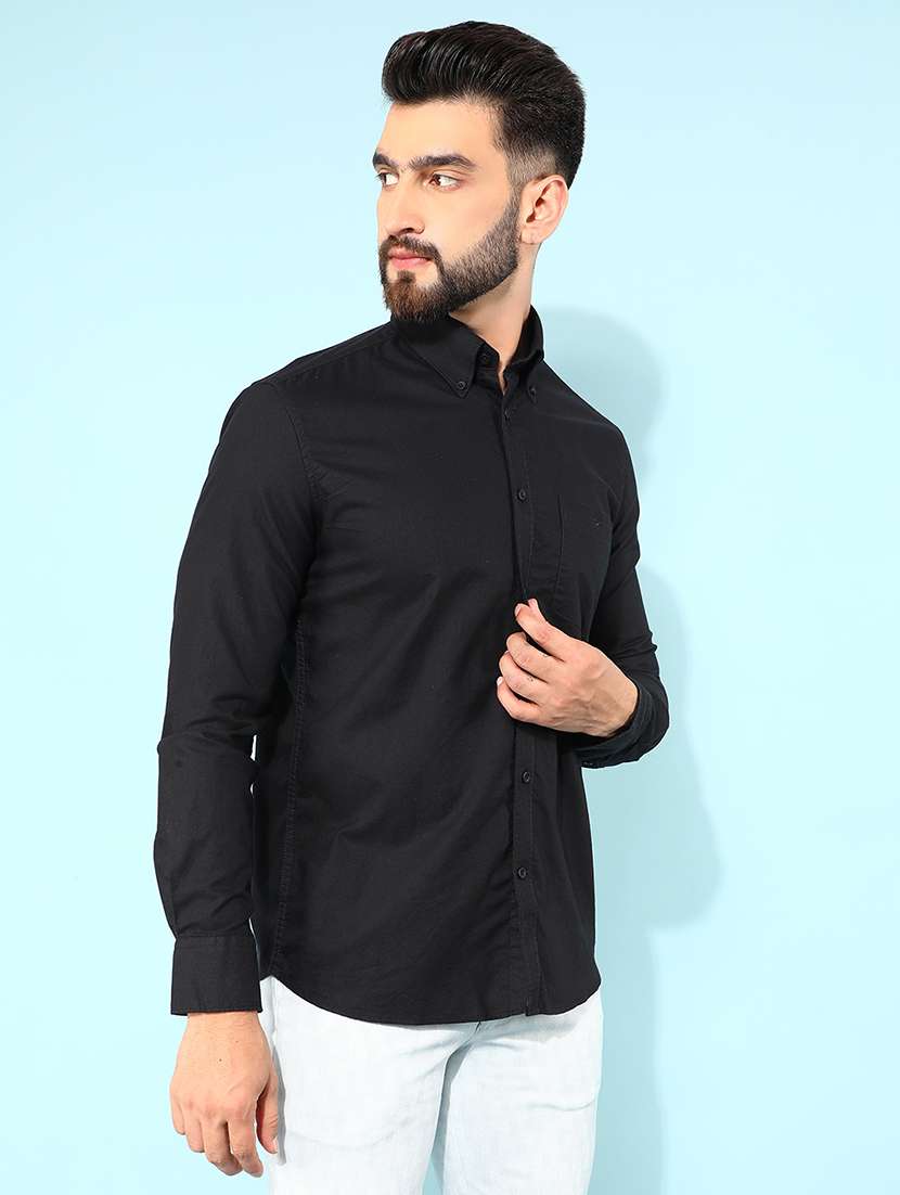 men solid casual shirt