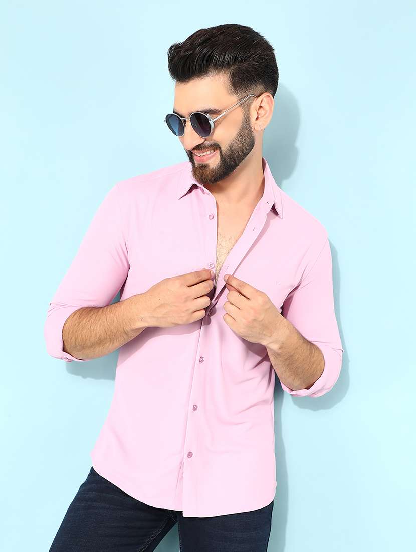 men solid casual shirt