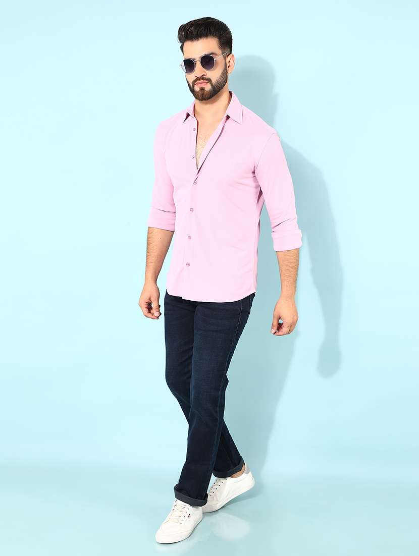 men solid casual shirt - 21400146 -  Standard Image - 5