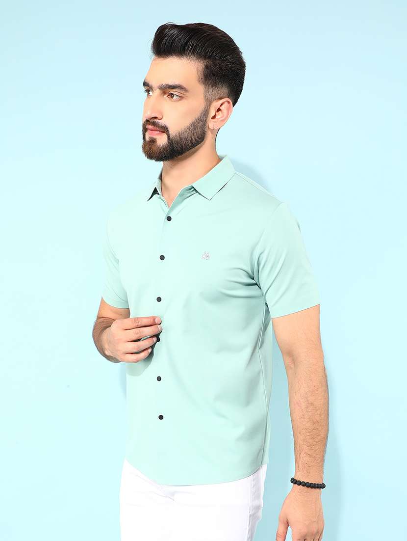 men solid casual shirt