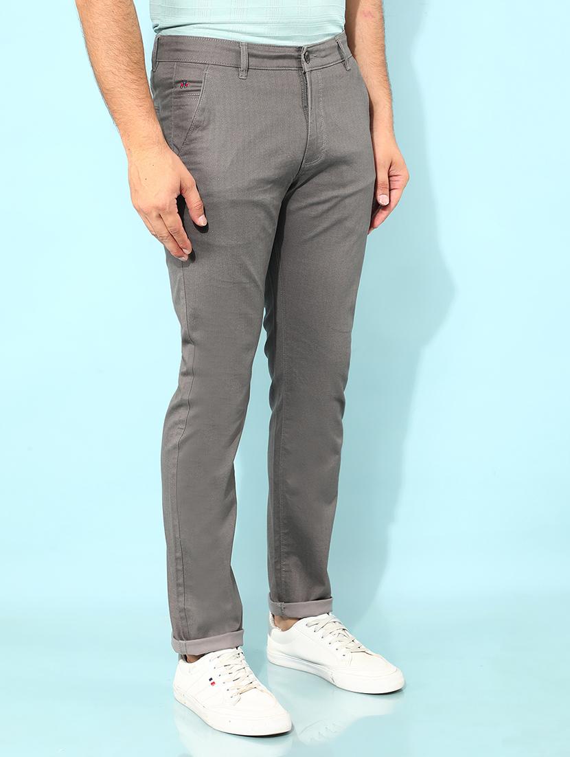 men solid mid rise chino pants - 21400183 - Standard Image - 3