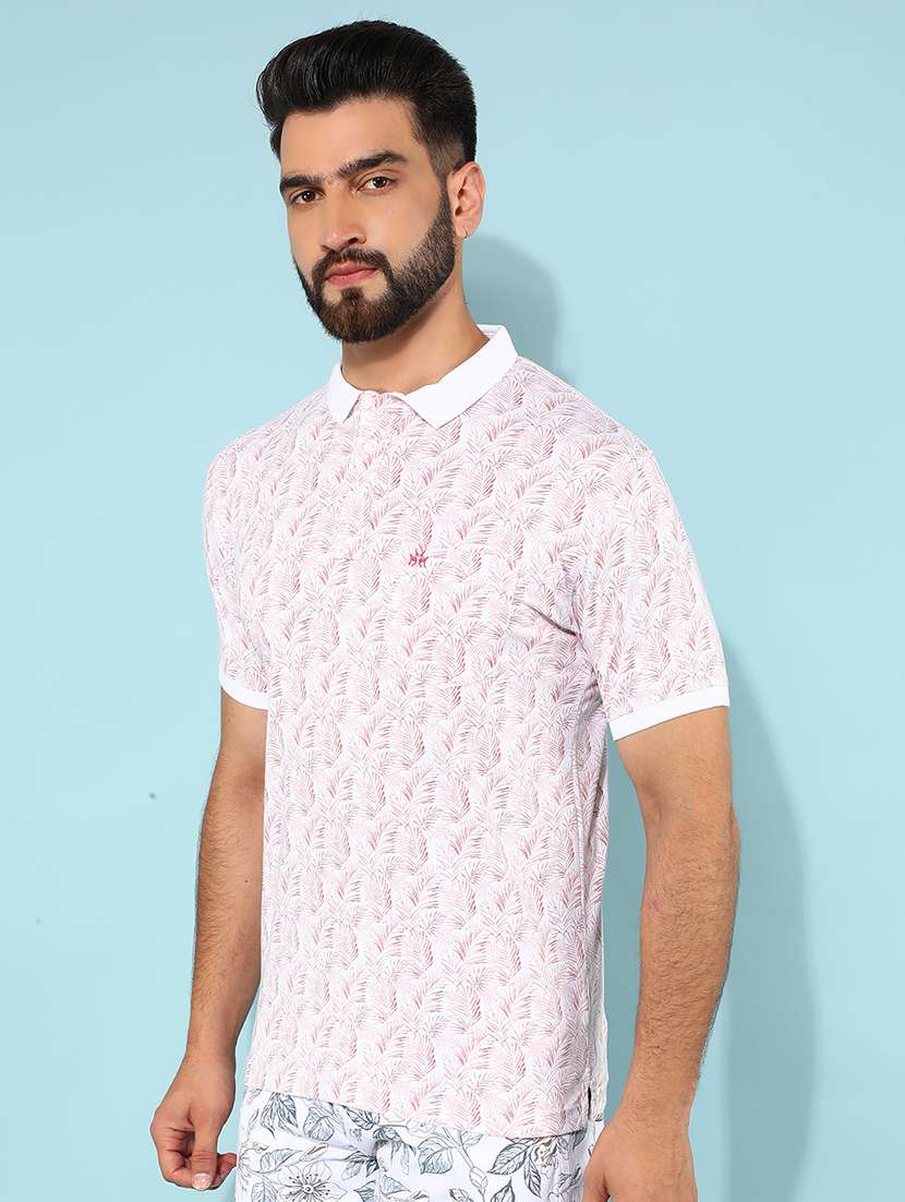 men printed polo t-shirt