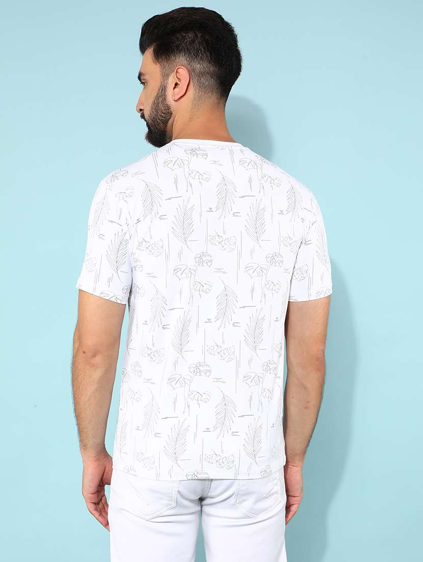 men printed round neck t-shirt - 21400214 - Standard Image - 3
