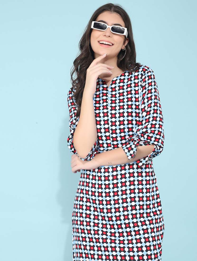 women printed a-line dress - 21400249 -  Standard Image - 5