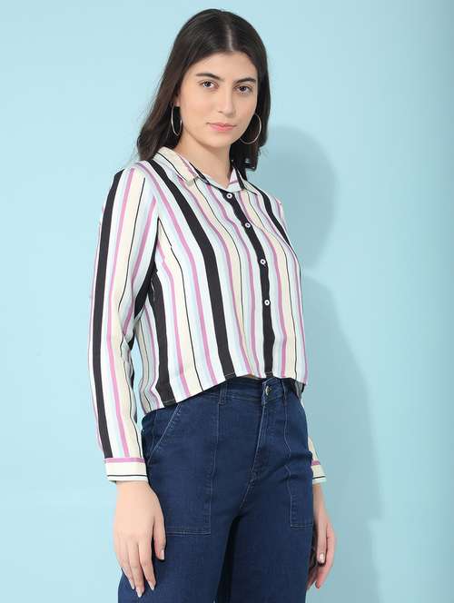 women white cotton regular shirt - 21400285 -  Standard Image - 0