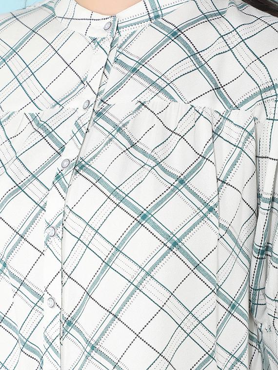 women white viscose shirt style top - 21400299 - Standard Image - 5
