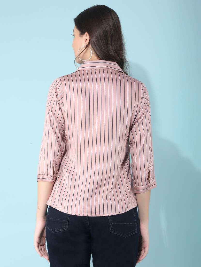 women pink viscose regular top - 21400306 - Standard Image - 3