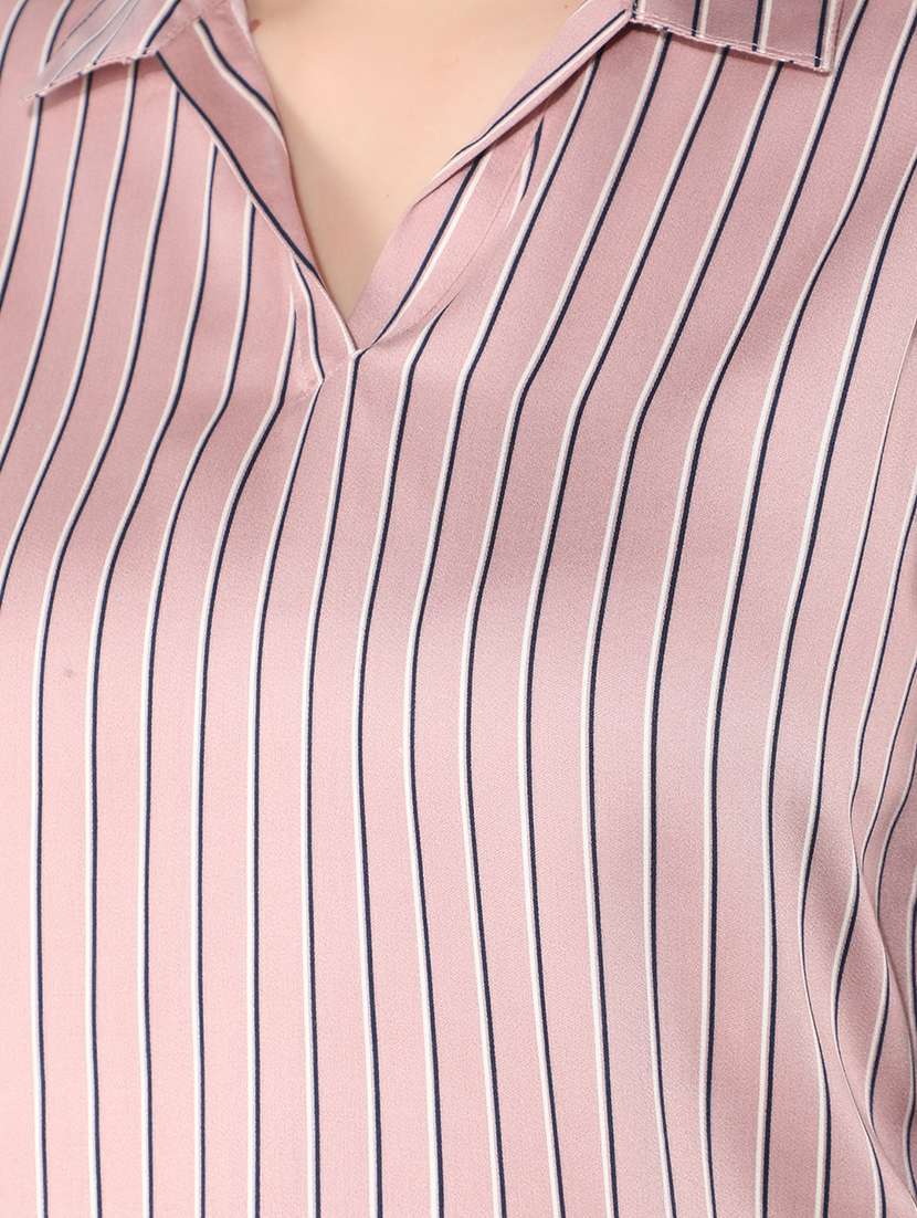 women pink viscose regular top - 21400306 - Standard Image - 5