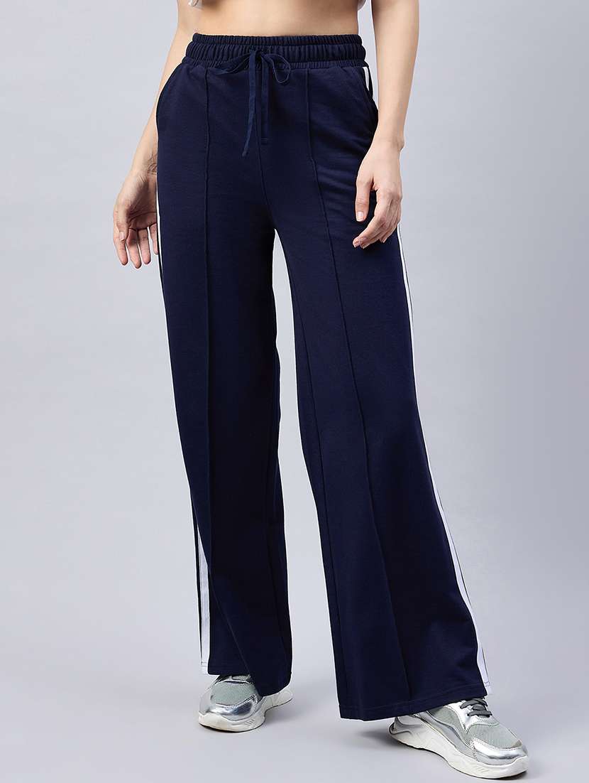 Blue Solid Track Pant