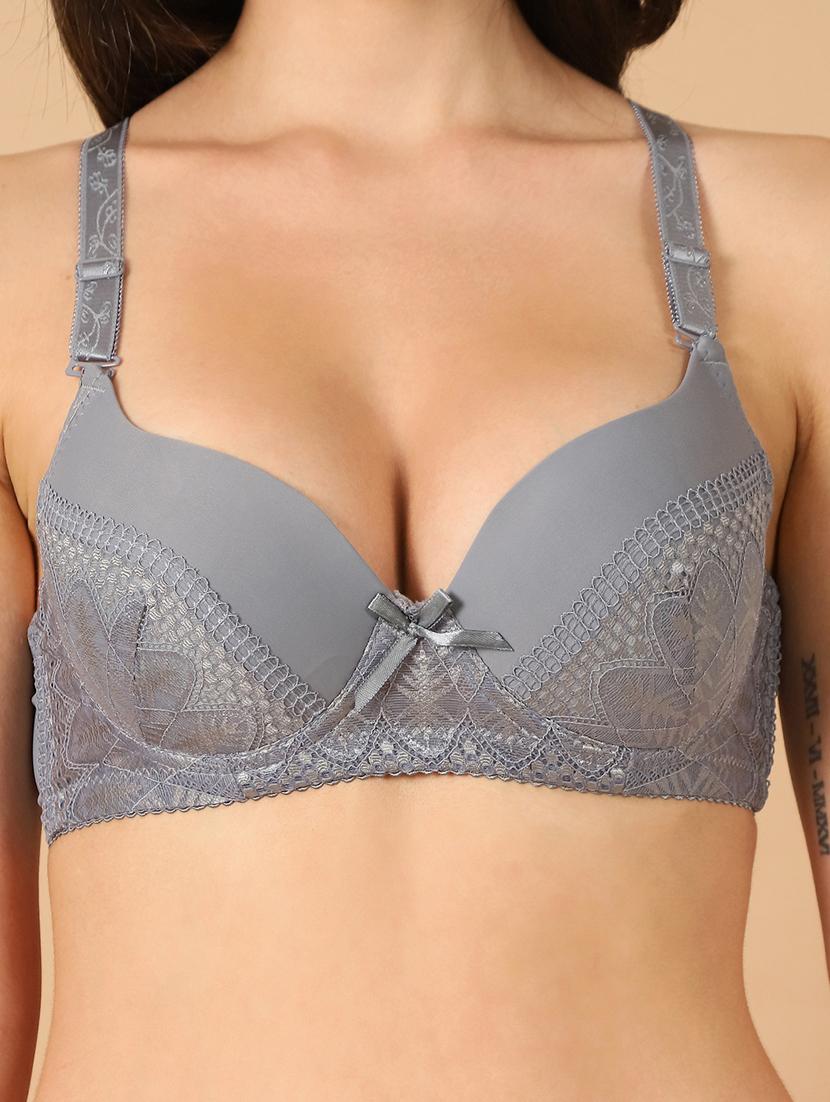 grey lace tshirt bra - 21400407 - Standard Image - 5