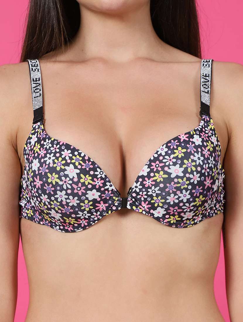 women printed push up bra - 21400423 -  Standard Image - 5