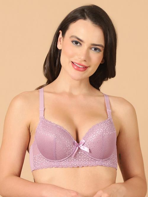 mauve lace tshirt bra - 21400449 -  Standard Image - 0